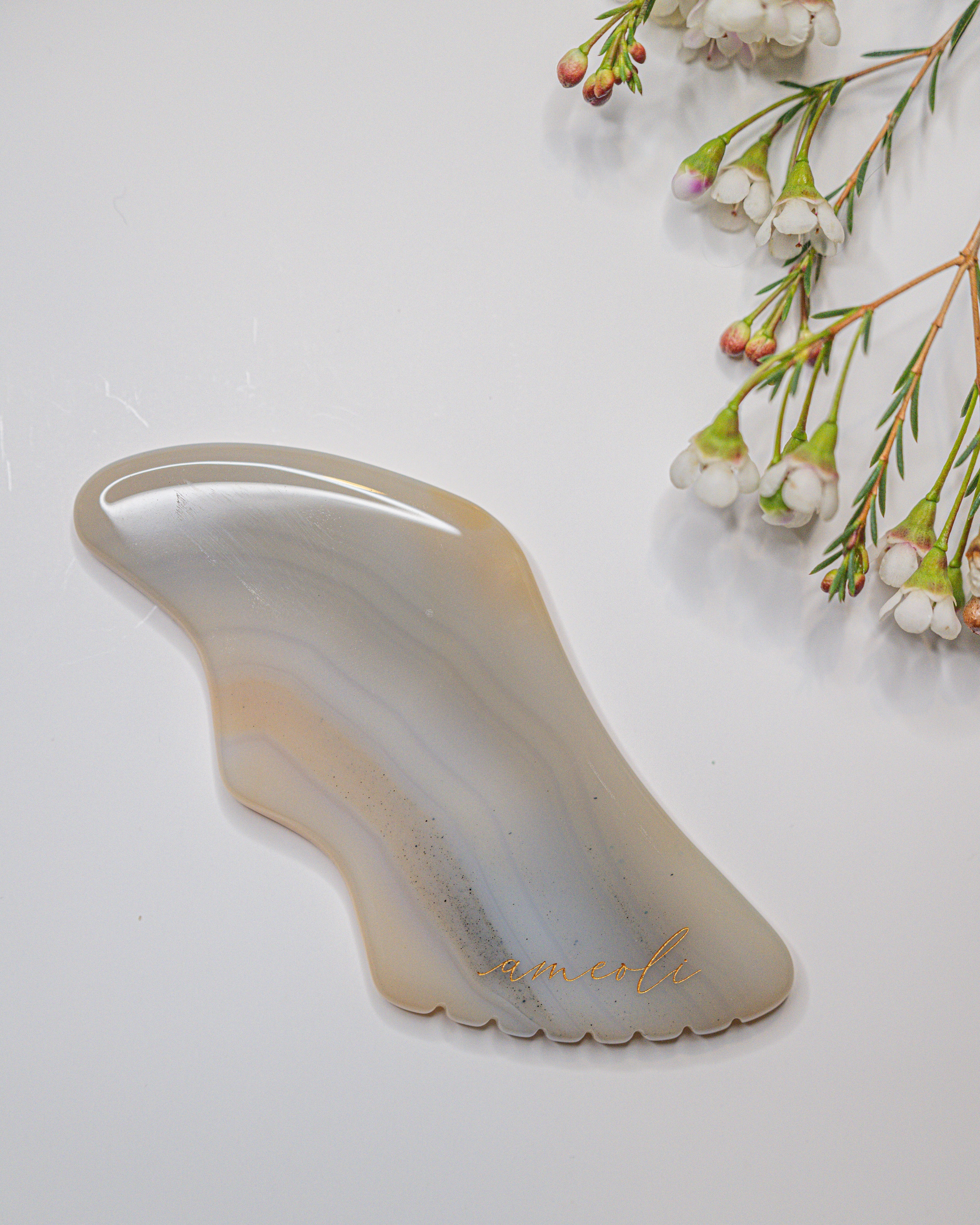 Gua Sha en agate naturelle