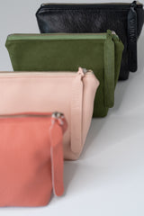 Pochette à cosmétique en cuir