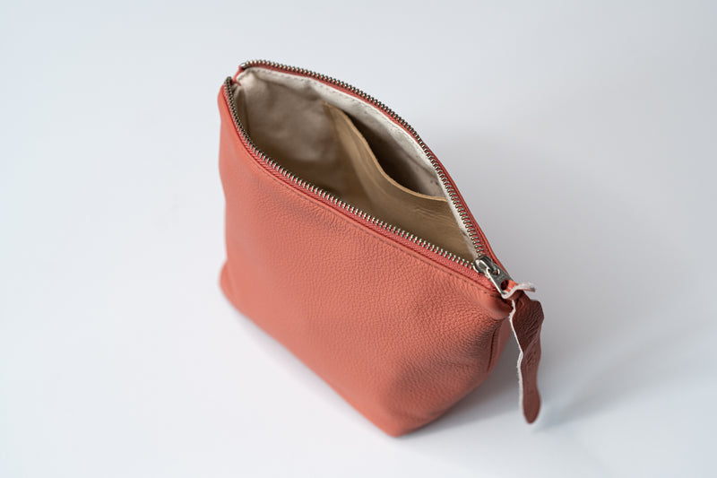 Pochette à cosmétique en cuir
