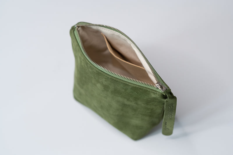Pochette à cosmétique en cuir