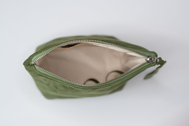 Pochette à cosmétique en cuir