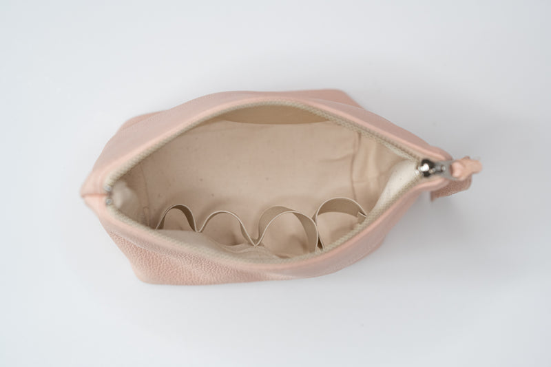 Pochette à cosmétique en cuir